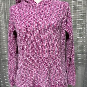DKNY  Pink and White Cowl Neck Sweater